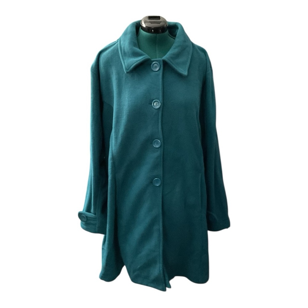 🦄 Roaman's Elegant Teal Pea Coat